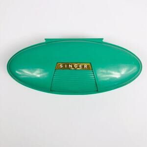 VTG SINGER 1960's Buttonholer Sewing Machine Attachment 6 Templates & Case MCM